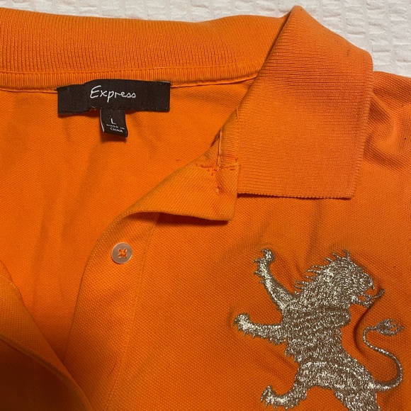 Women’s Orange Express Shirt with a cute lion design on the chest - Picture 2 of 3